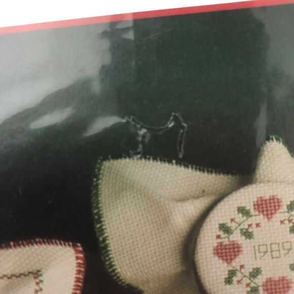 NOS Vintage Current Counted Cross Stitch Kit 3 Jar Toppers 7''x7'' Cotton 1989 - Picture 6 of 6